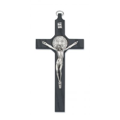 8 inch Black Saint Benedict Crucifix & Gift Box - 735365453375 - 79-42649
