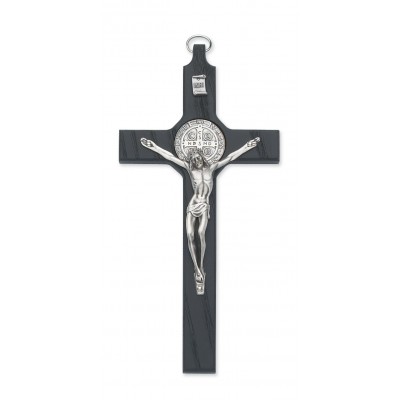 8 inch Black Saint Benedict Crucifix & Gift Box - 735365453375 - 79-42649
