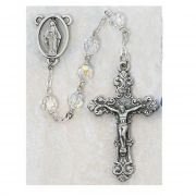 7mm Crystal Tin Cut Rosary