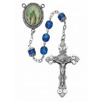 7mm Blue Our Lady of Grace Rosary