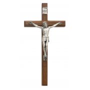 12 inch Beveled Walnut Crucifix