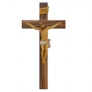 13 inch Walnut Crucifix Italian