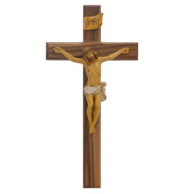 13 inch Walnut Crucifix Italian - 735365491155 - 80-159