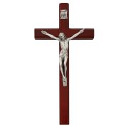10" Cherry Stained Wall Crucifix