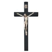10" Black Wall Crucifix, Boxed