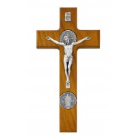 9" Walnut Stain Benedict Cruc
