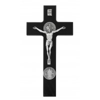 9" Black St Benedict Cruc