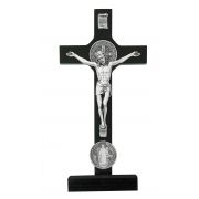 8" Black Stand St. Bend Crucifix