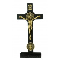 8" Black Stand St. Bend Crucifix
