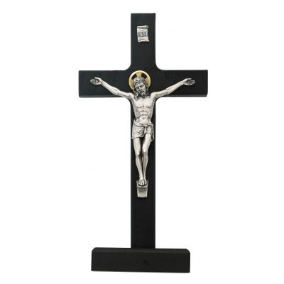 8 inch Black Standing Crucifix - 735365557332 - 80-62