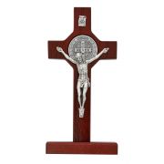 6 inch Cherry Standing St Benedict Crucifix