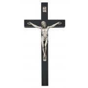 10" Black Ei-8 Wall Crucifix