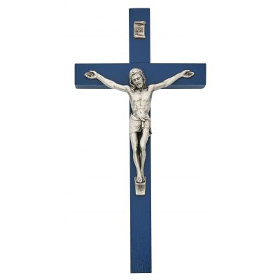 10" Blue Ei-8 Wall Crucifix - 735365528820 - 81-79B