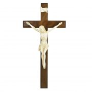 12" Walnut Beveled Crucifix