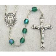 Ss 6mm Emerald/may Rosary