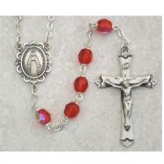 Ss 6mm Ruby/july Rosary