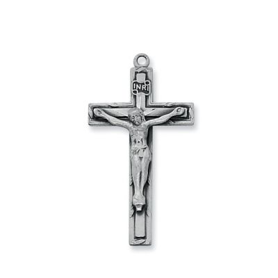 Antique Silver Rhodium Plated Crucifix 18 inch Necklace Chain 2Pk - 735365603886 - AN9039