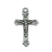 Pewter Crucifix With 18 " Rhodium Plated Chain