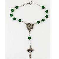 6mm Green Irish Auto Rosary