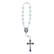 Blue Miraculous Auto Rosary