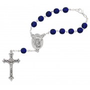 Italian Blue St. Michael Auto Rosary