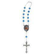 Blue St. Teresa Of Calcutta Auto Rosary