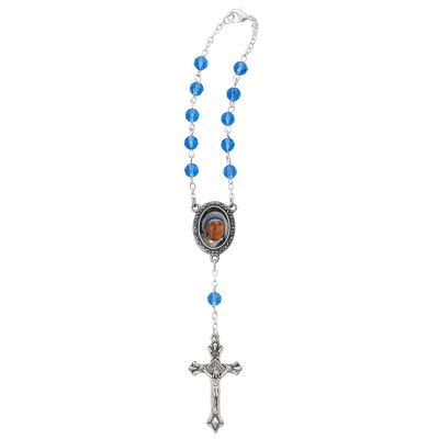 Blue St. Teresa Of Calcutta Auto Rosary 735365500796 - AR78C
