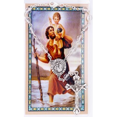 St Christopher Auto Rosary/Prayer Card Set 735365561476 - AR7C