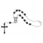 Black Marble Ecce Homo Auto Rosary