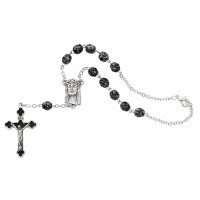 Black Marble Ecce Homo Auto Rosary
