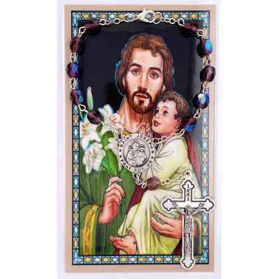 St Joseph Auto Rosary/Prayer Card Set 735365561483 - AR8C