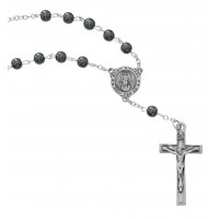 Hematite St. Michael Auto Rosary -
