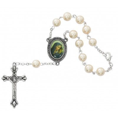 Pearl O.l. Of Sorrows Auto Rosary - 735365535613 - AR98C