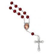 Divine Mercy Red Auto Rosary