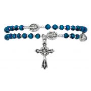 Blue Twist Mirac Rosary Brac