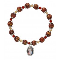 Red Divine Mercy Stretch Brac