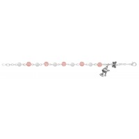 6.5" Pink Butterfly Bracelet