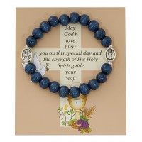 Blue Comm/conf Stretch Bracel