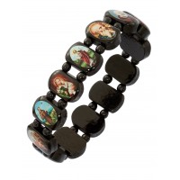 Men's Size Wood Saint Bracelet