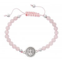 Rose Quartz St Benedict Corded