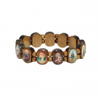 Brown Wood Saint Bracelet