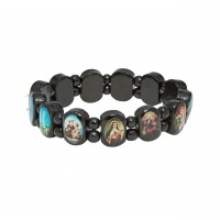 Black Wood Saint Bracelet