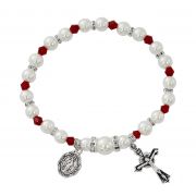 Garnet Stretch Rosary Bracelet