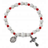 Ruby Stretch Rosary Bracelet