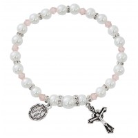Rose Stretch Rosary Bracelet
