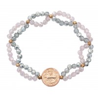 Pink/cry St Benedict Bracelet