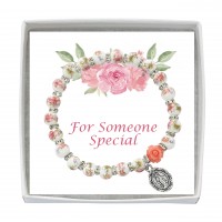 Ceramic Flower Stretch Bracele