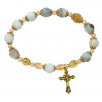 Amazonite Antique Gold Rsry Br