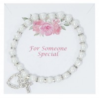 White Pearl Cry Stretch Bracel