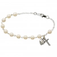 7 1/2" Glass Pearl Bracelet